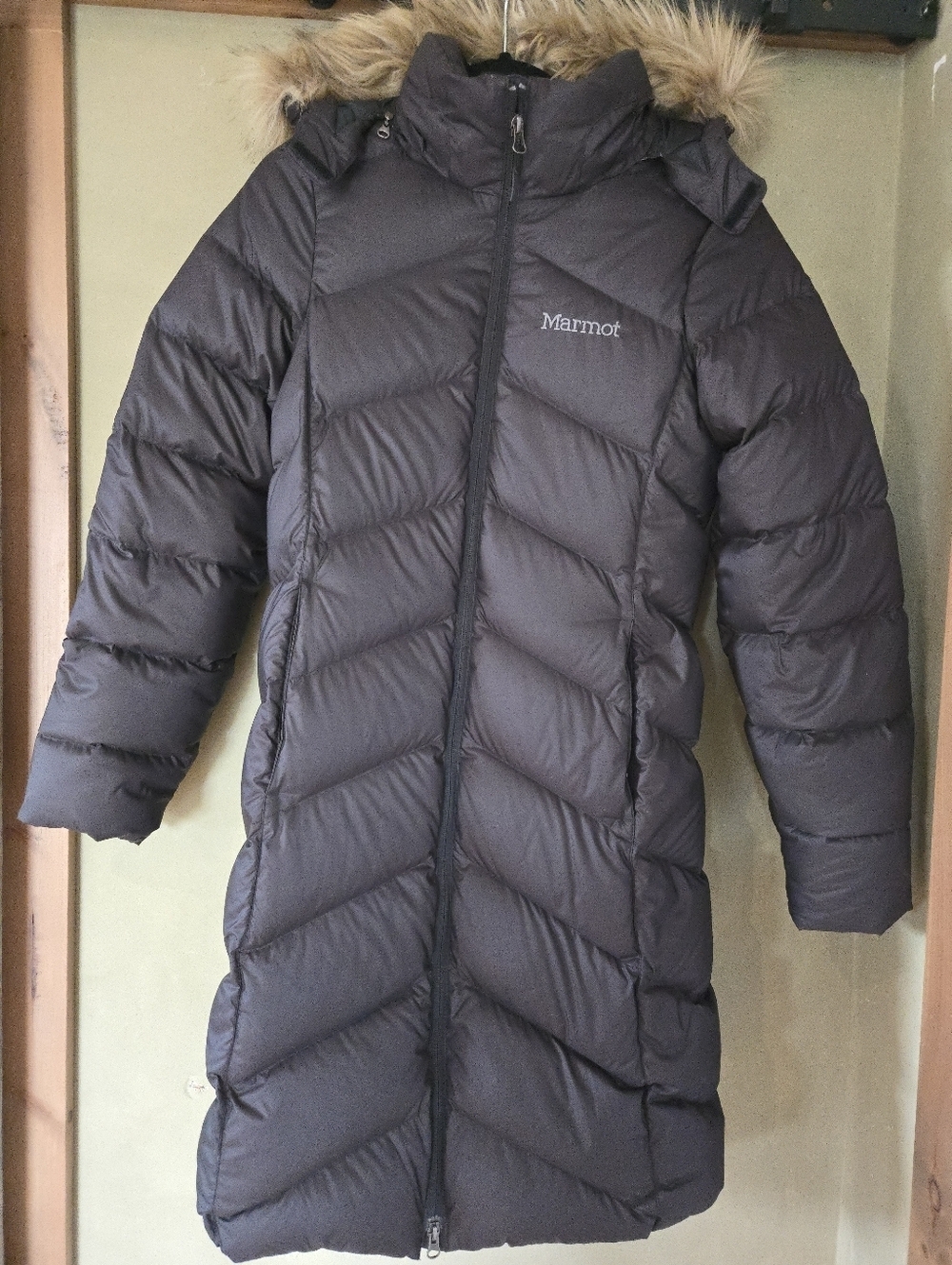 Marmot | Women's 'Montreaux' Black Insulated Long Puffer Coat, Size S - Picture 7 of 16